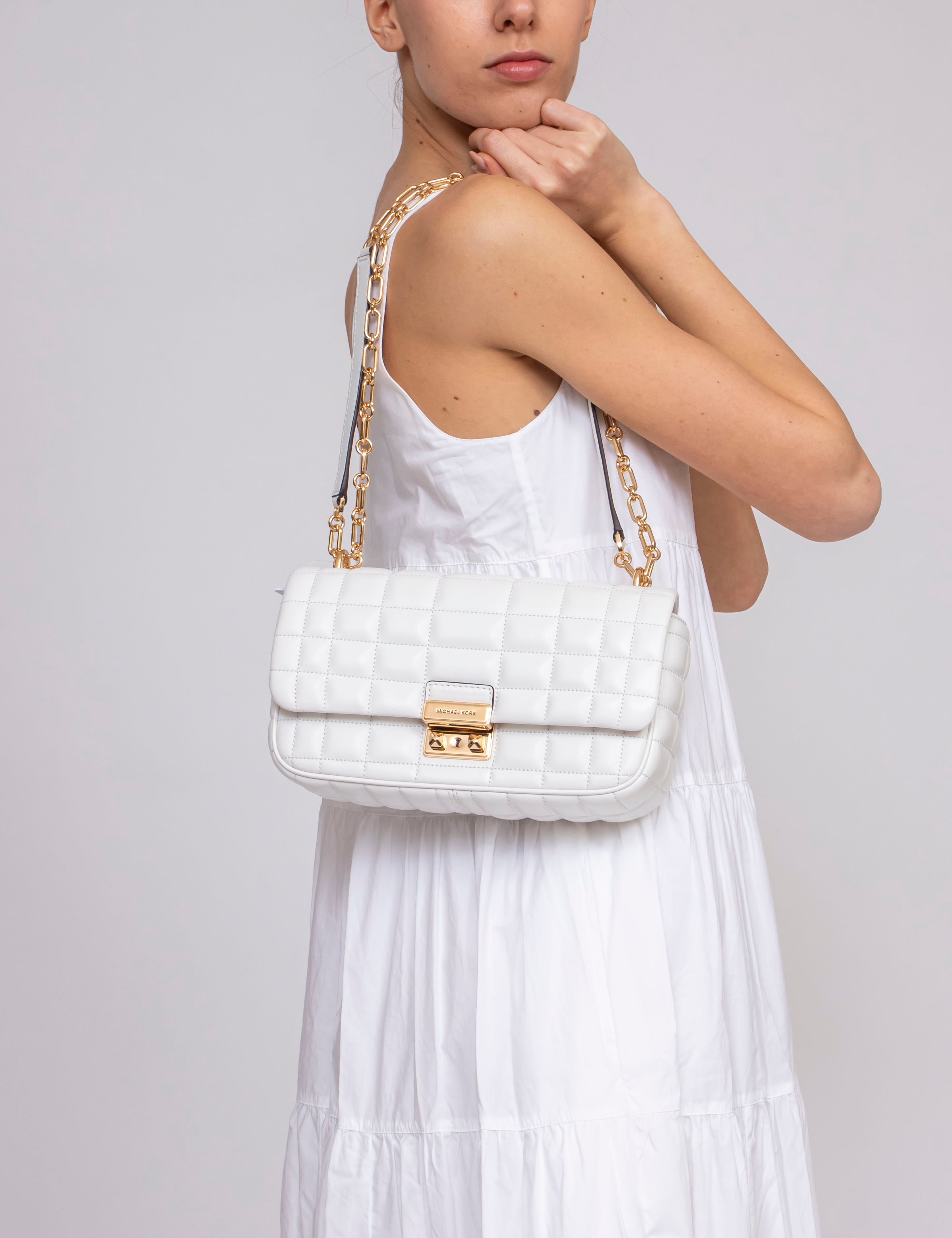 Michael Kors Borsa Lg Conv Chain Shldr 085 OPTIC WHITE