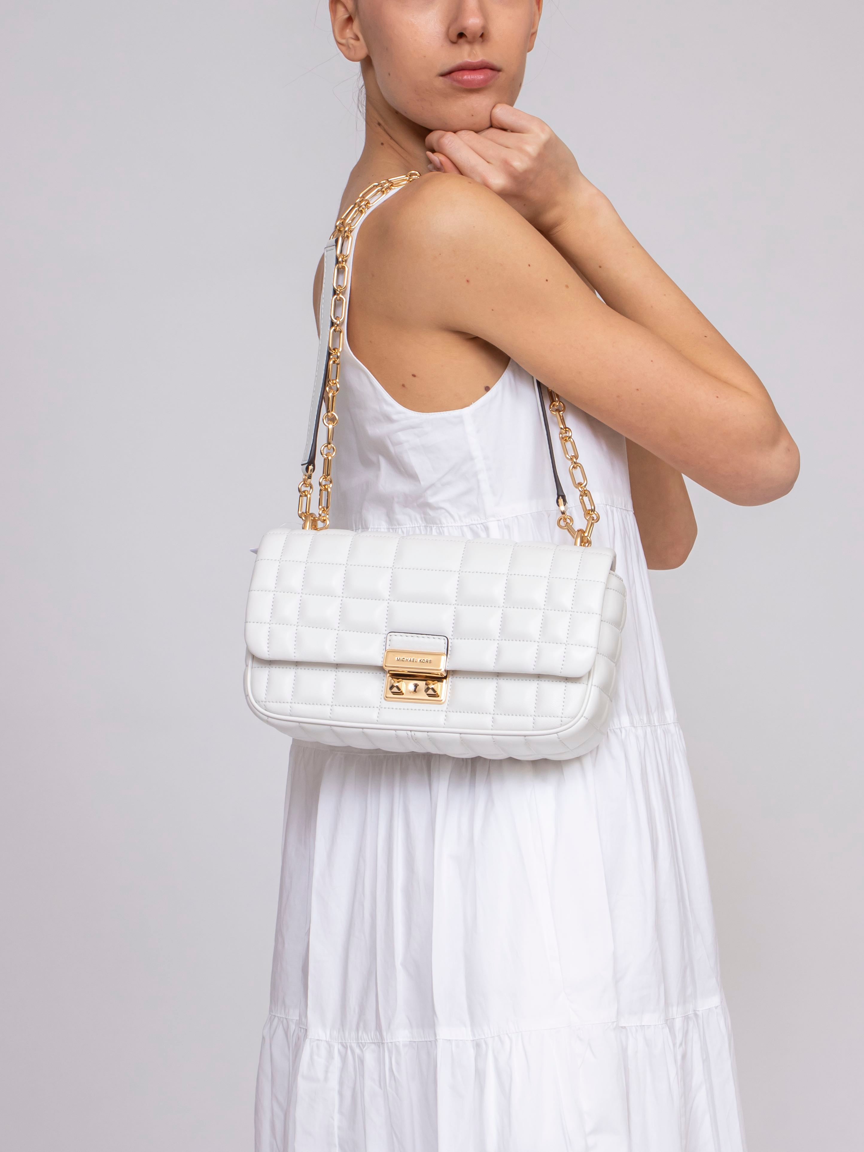 Michael Kors Borsa Lg Conv Chain Shldr 085 OPTIC WHITE