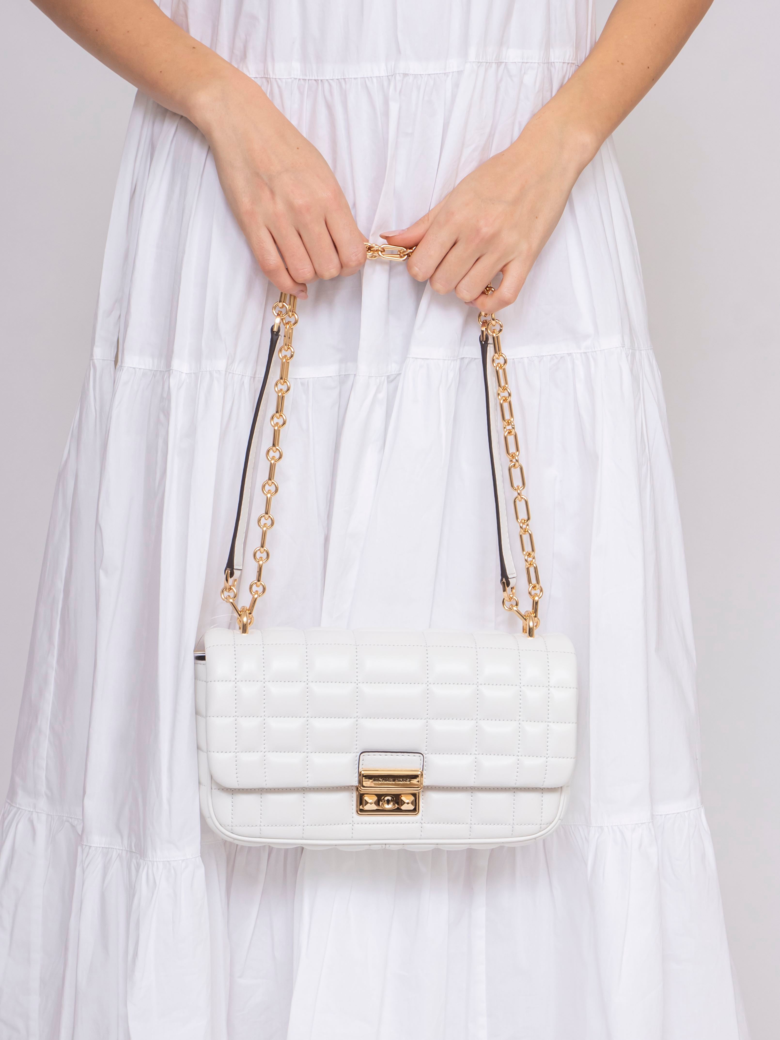 Michael Kors Borsa Lg Conv Chain Shldr 085 OPTIC WHITE