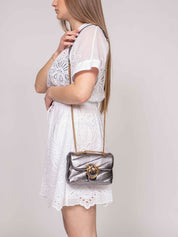 Pinko Borsa Love Puff Baby IEHQ ANTRACITE-ANTIQUE GOLD