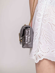 Pinko Borsa Love Puff Baby IEHQ ANTRACITE-ANTIQUE GOLD