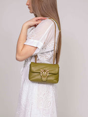 Pinko Borsa Love Puff Baby T95Q VERDE ERBA-ANTIQUE GOLD