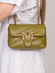 Pinko Borsa Love Puff Baby T95Q VERDE ERBA-ANTIQUE GOLD
