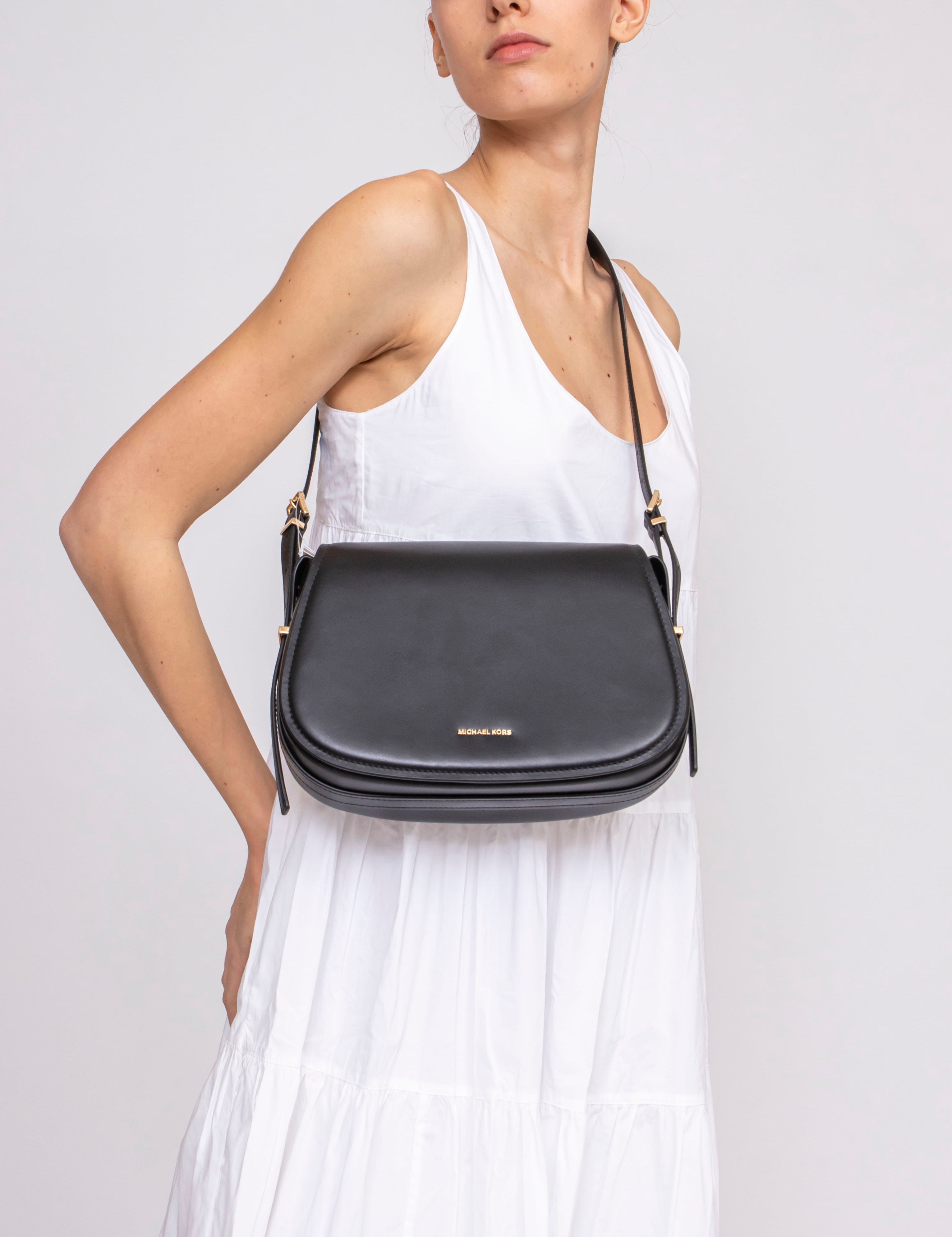 Michael Kors Borsa Md Flap Messenger 001 BLACK
