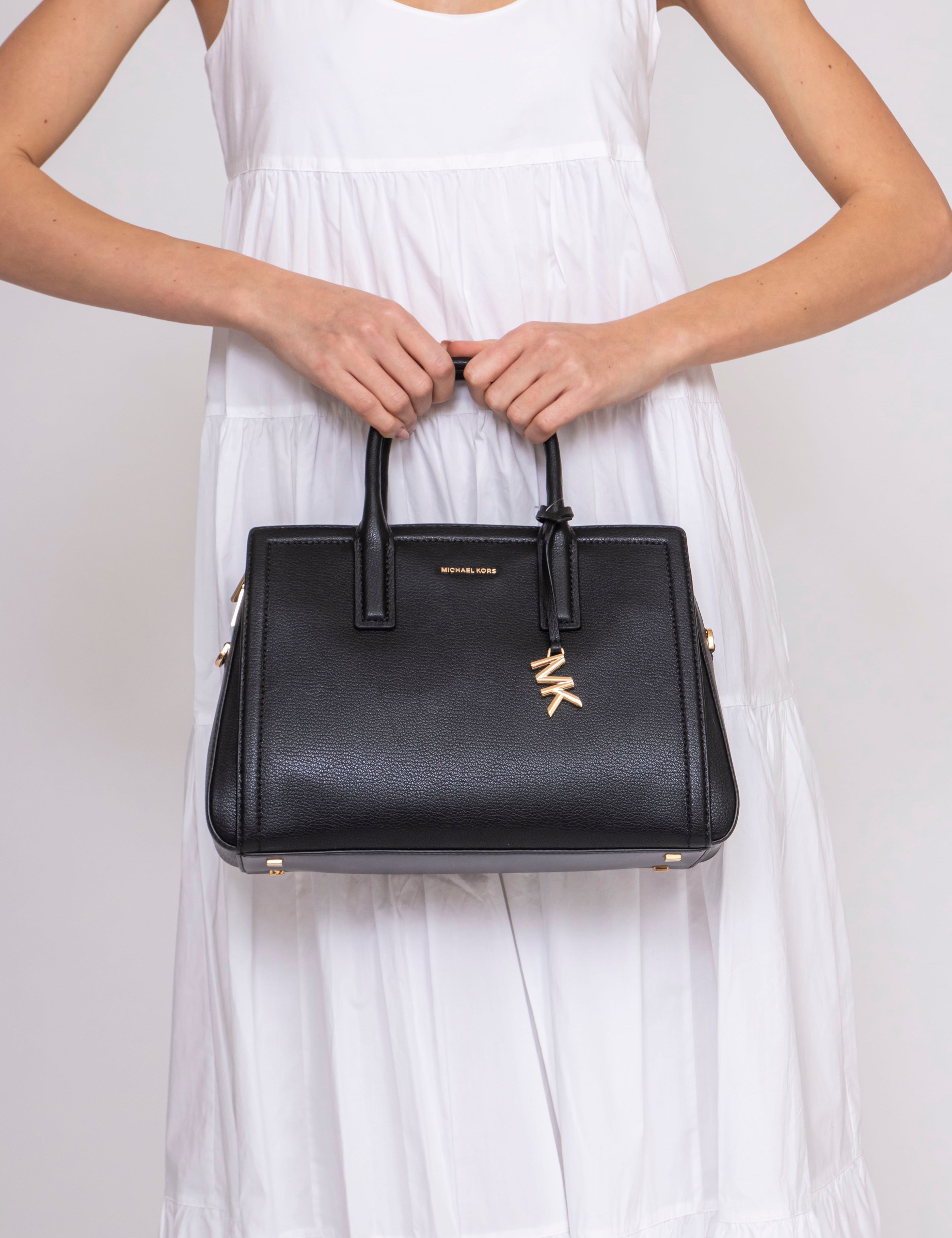 Michael Kors Borsa Md Satchel 001 BLACK