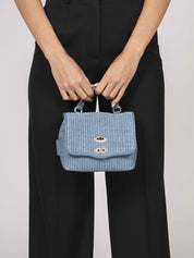 Zanellato Borsa Postina  Vimini Z0532 BLUE ADRIATICO
