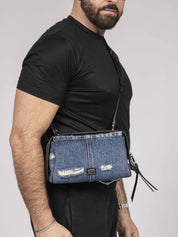 Dolce & Gabbana Borsa Tracolla Denim 8E670 BLU/NERO