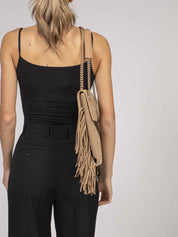 Orciani Borsa Venus M Peach Fringe BIS BEIGE