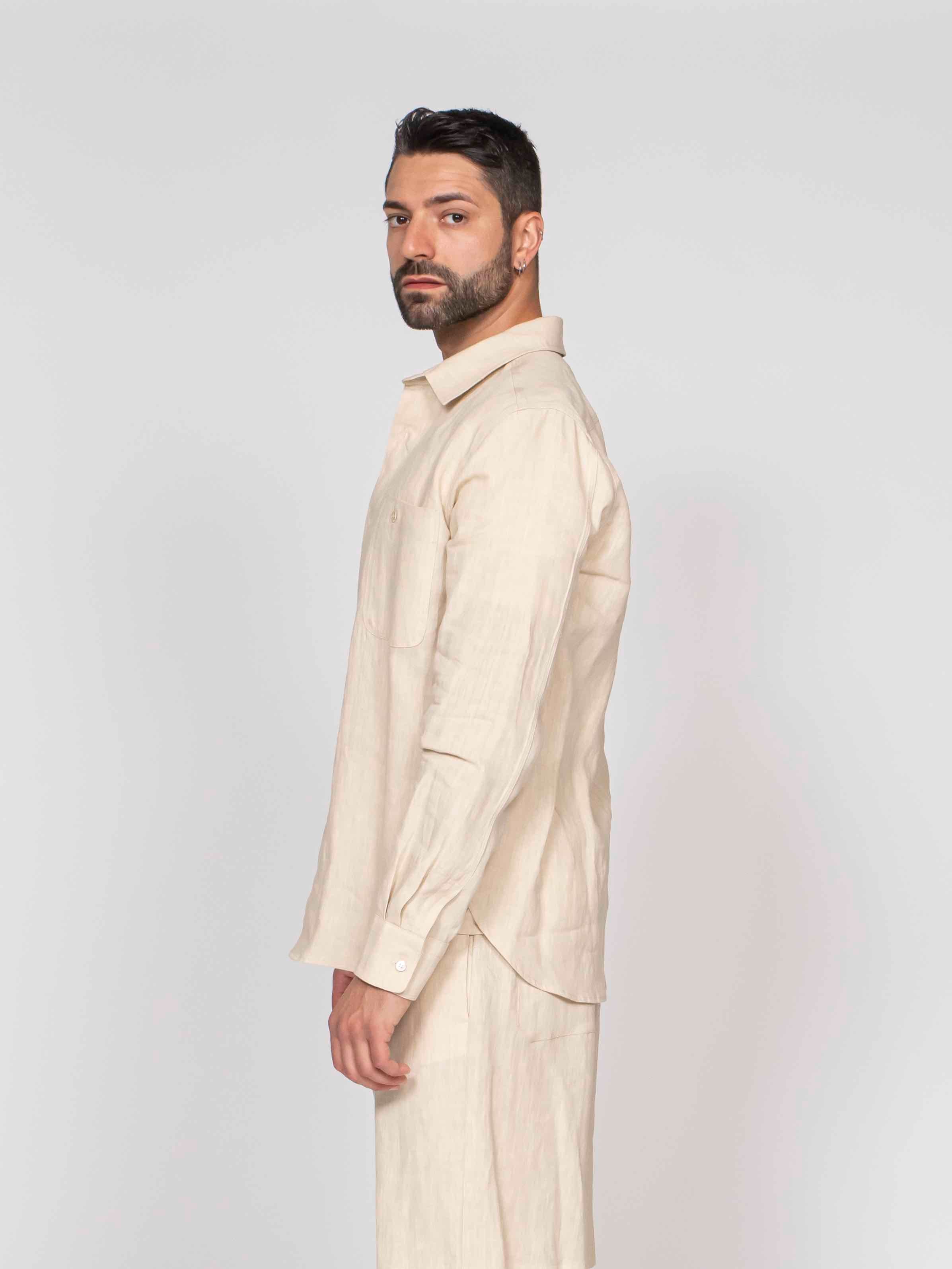 Amaranto Camicia ABU 03M LINO