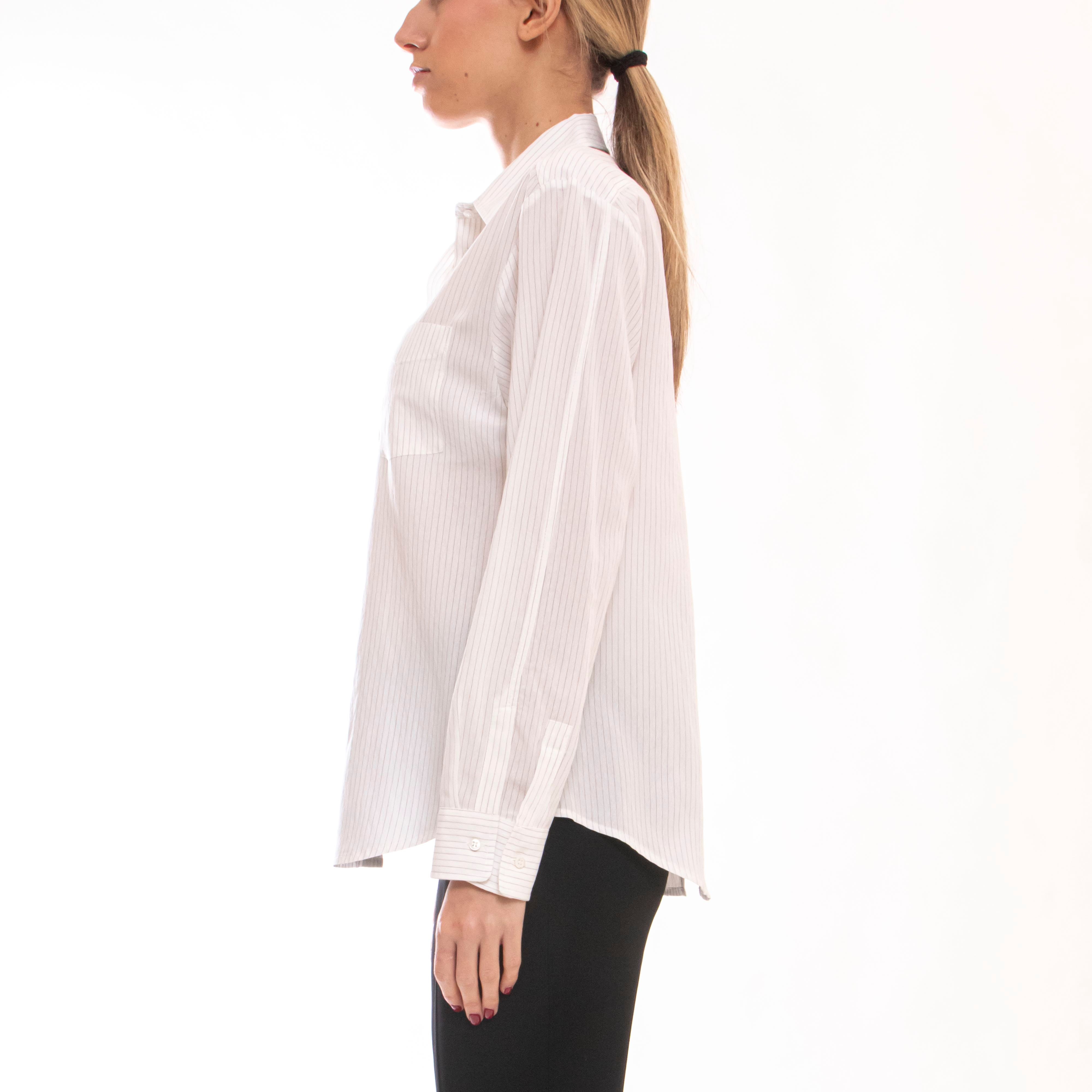 Tシャツ・カットソー PINKO FW24 CAMICIA (103708A273 ZZ1) Pinko Women's Shirt Bastonetto 103708-a273 Zz1 White/black
