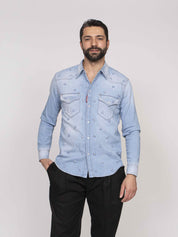 Dsquared2 Camicia Canadian Western 470 DENIM