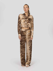 Just Cavalli Camicia Crop 751 TIGER SABBIA
