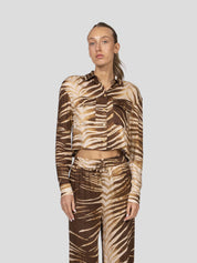 Just Cavalli Camicia Crop 751 TIGER SABBIA