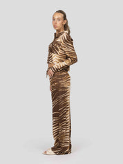Just Cavalli Camicia Crop 751 TIGER SABBIA