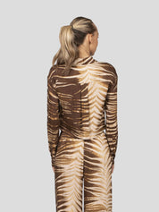 Just Cavalli Camicia Crop 751 TIGER SABBIA