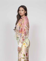 Cavalli Camicia D0509 GREEN/FUCHSIA