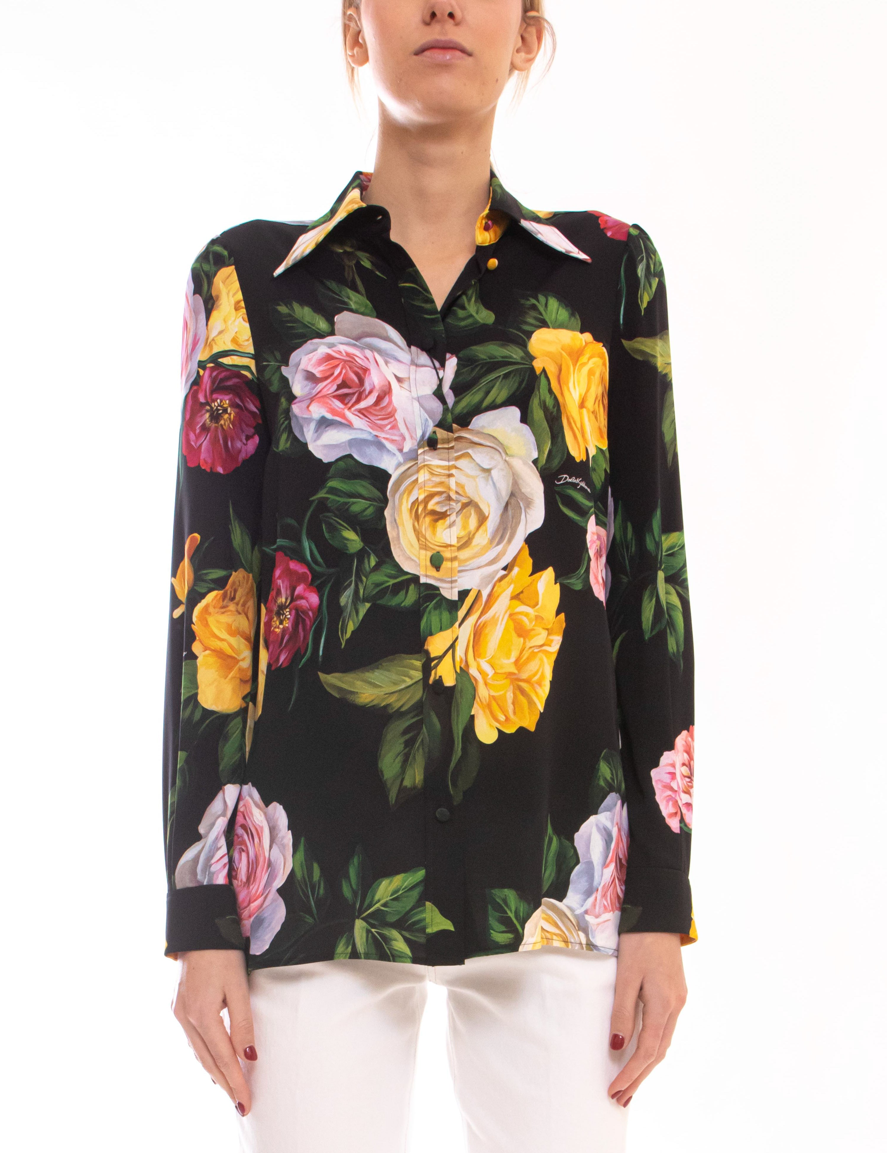 Dolce & Gabbana Camicia HN5IY PEONIE ROSE F.NERO