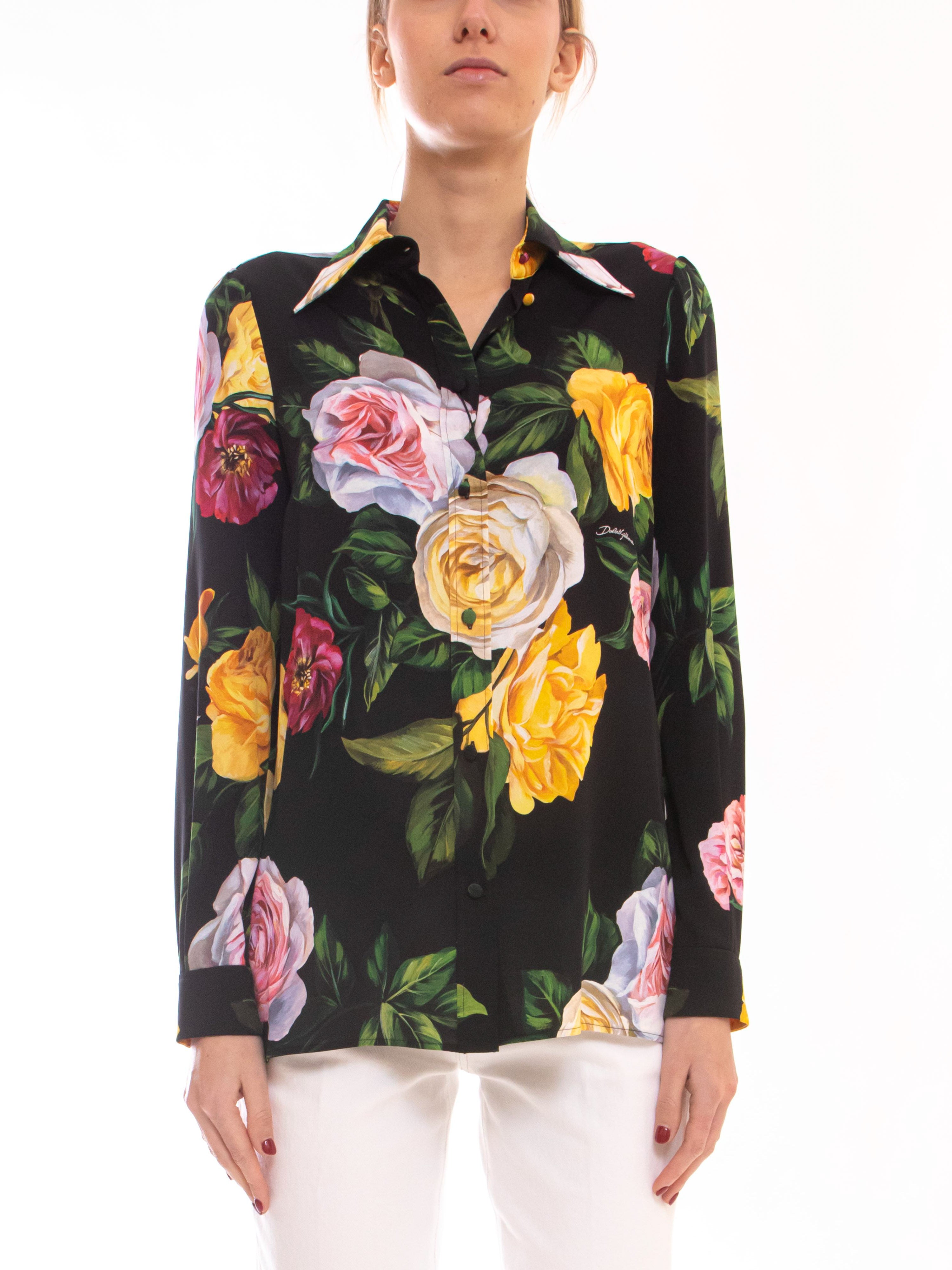 Dolce & Gabbana Camicia HN5IY PEONIE ROSE F.NERO