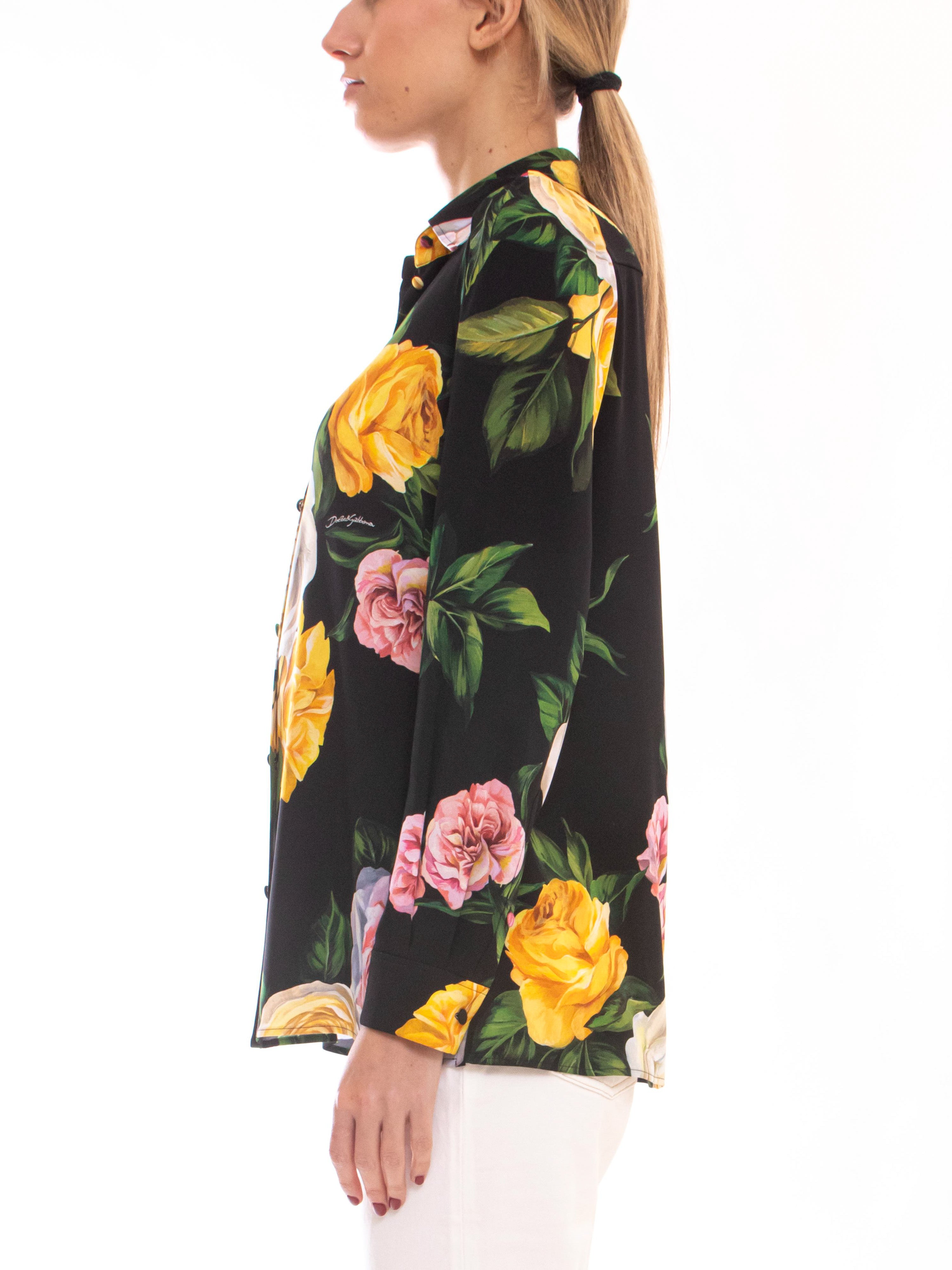 Dolce & Gabbana Camicia HN5IY PEONIE ROSE F.NERO