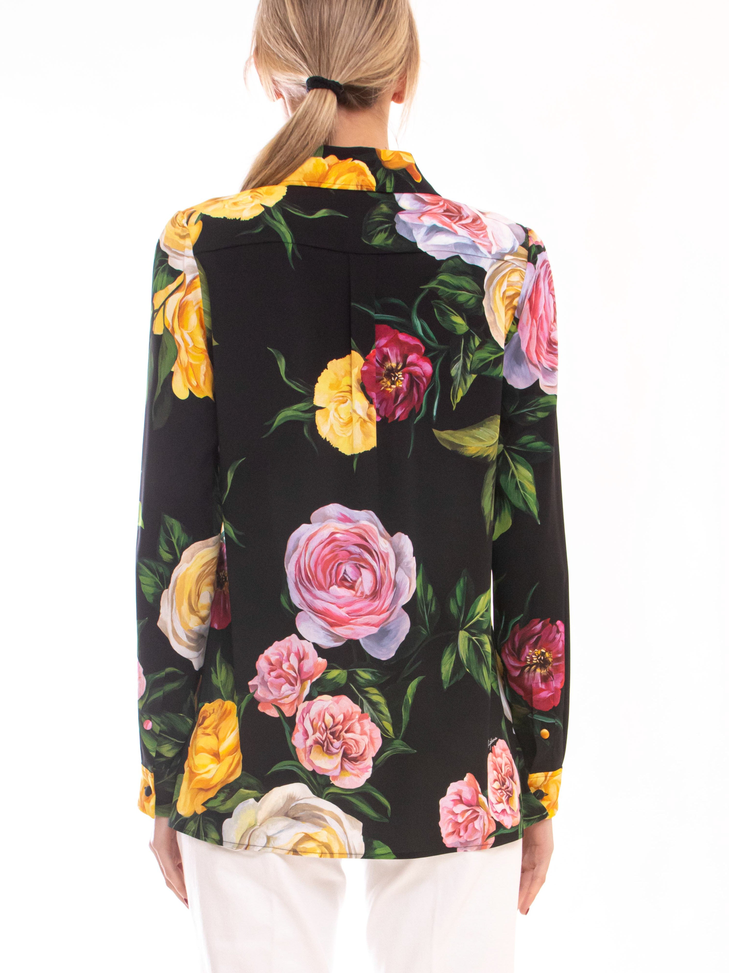 Dolce & Gabbana Camicia HN5IY PEONIE ROSE F.NERO