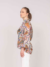 Etro Camicia Kimono X0801 STAMPA F.DO BIANCO