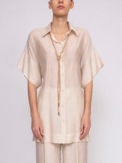 Blugirl Camicia Over Tencel 30907 BEIGE