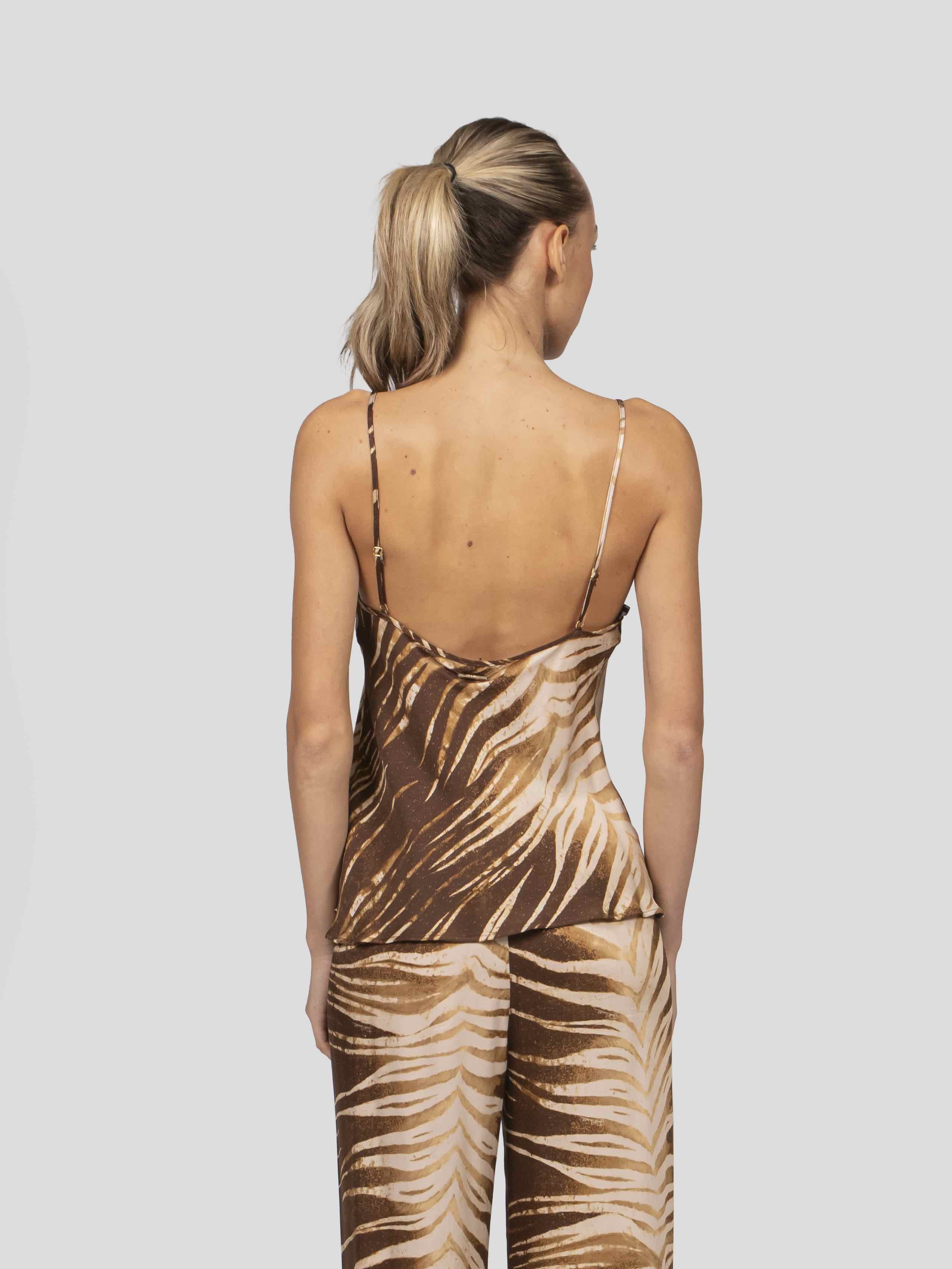 Just Cavalli Camicia Raso 751 TIGER SABBIA