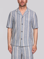 Paolo Pecora Camicia RDA1 RIGATO/AZZURRO