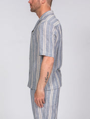 Paolo Pecora Camicia RDA1 RIGATO/AZZURRO