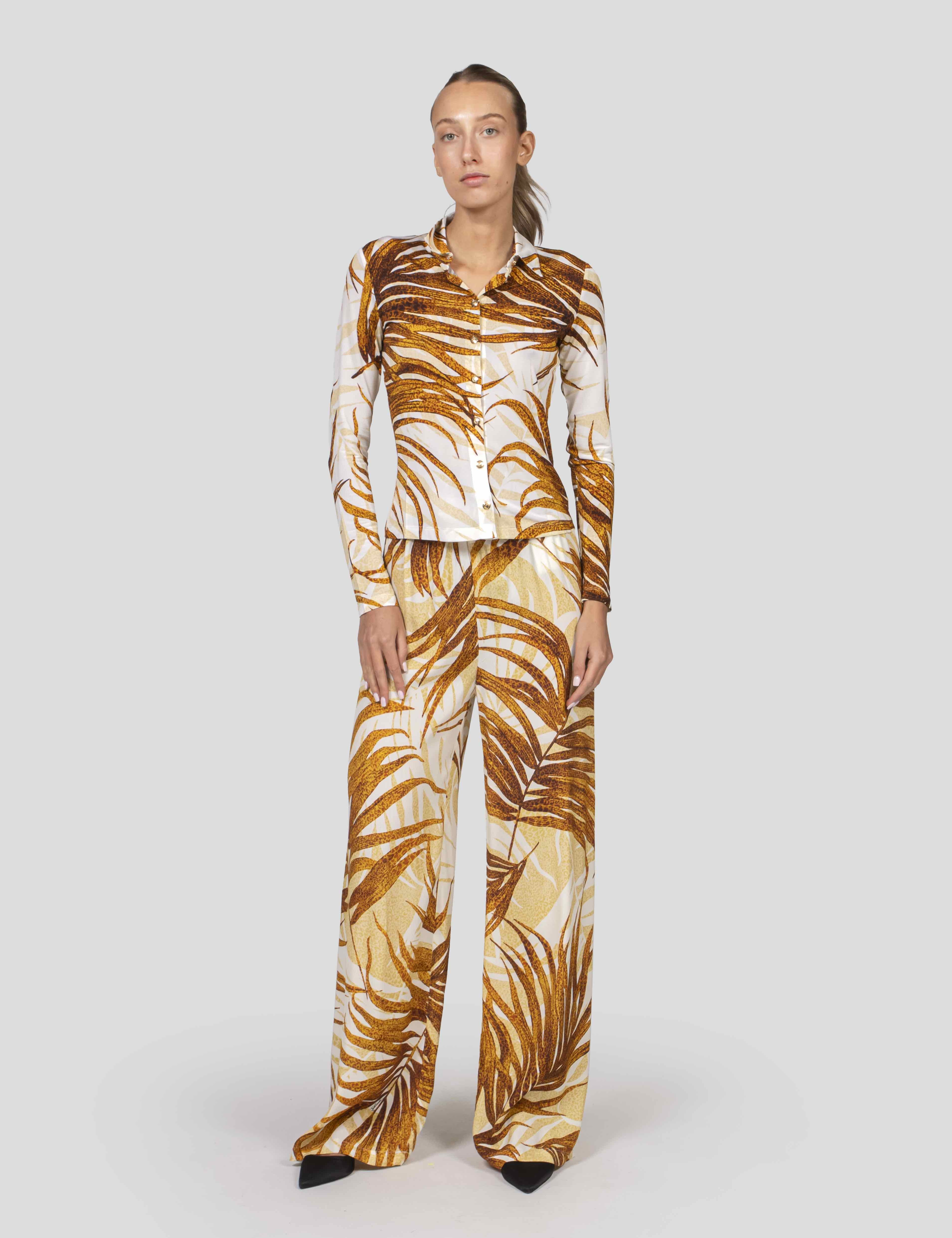 Just Cavalli Camicia Slim 638 GOLDEN PALM