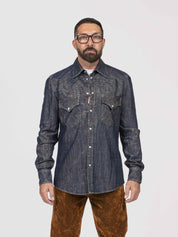 Dsquared2 Camicia Western 470 NAVY BLUE