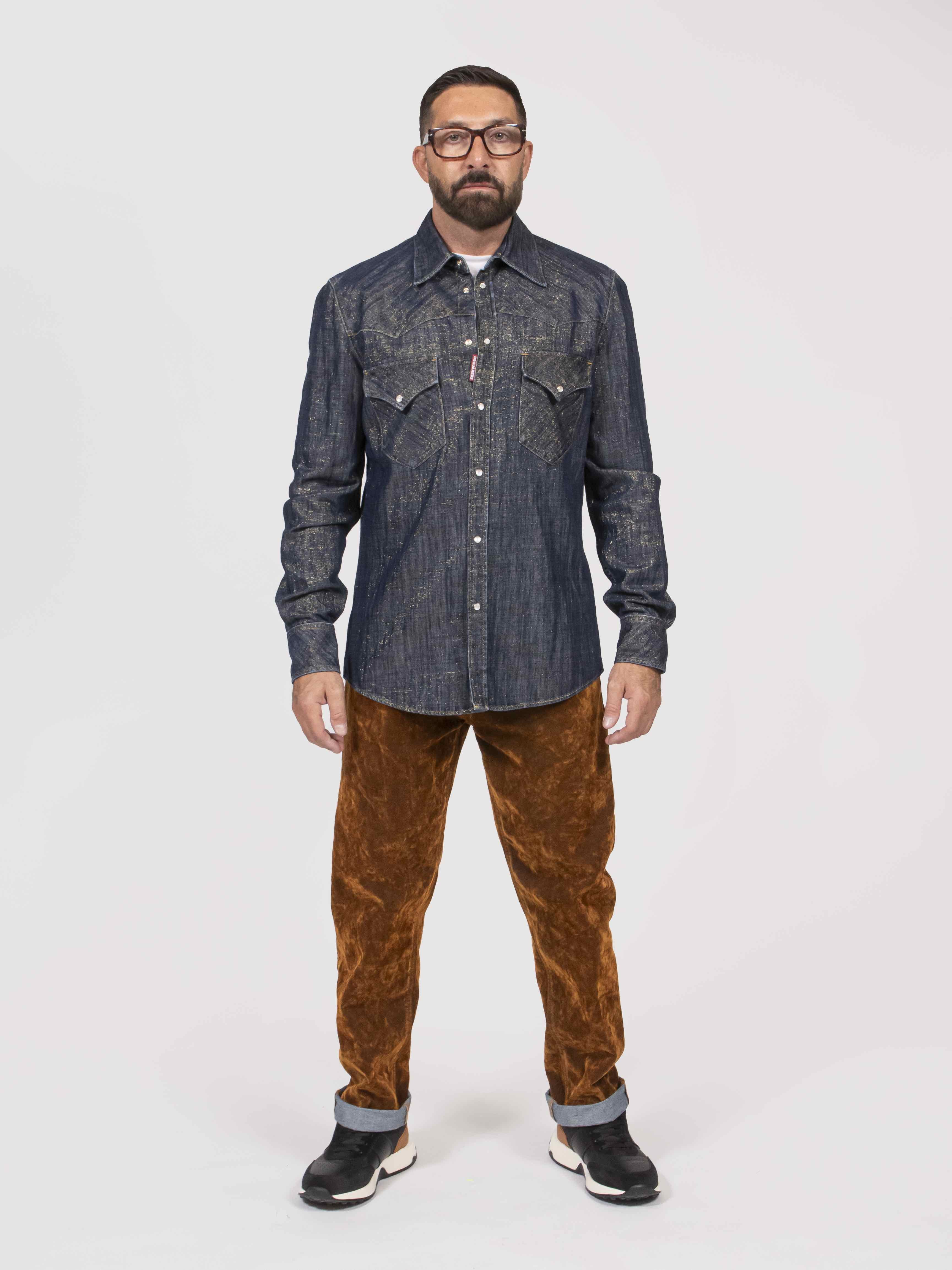 Dsquared2 Camicia Western 470 NAVY BLUE