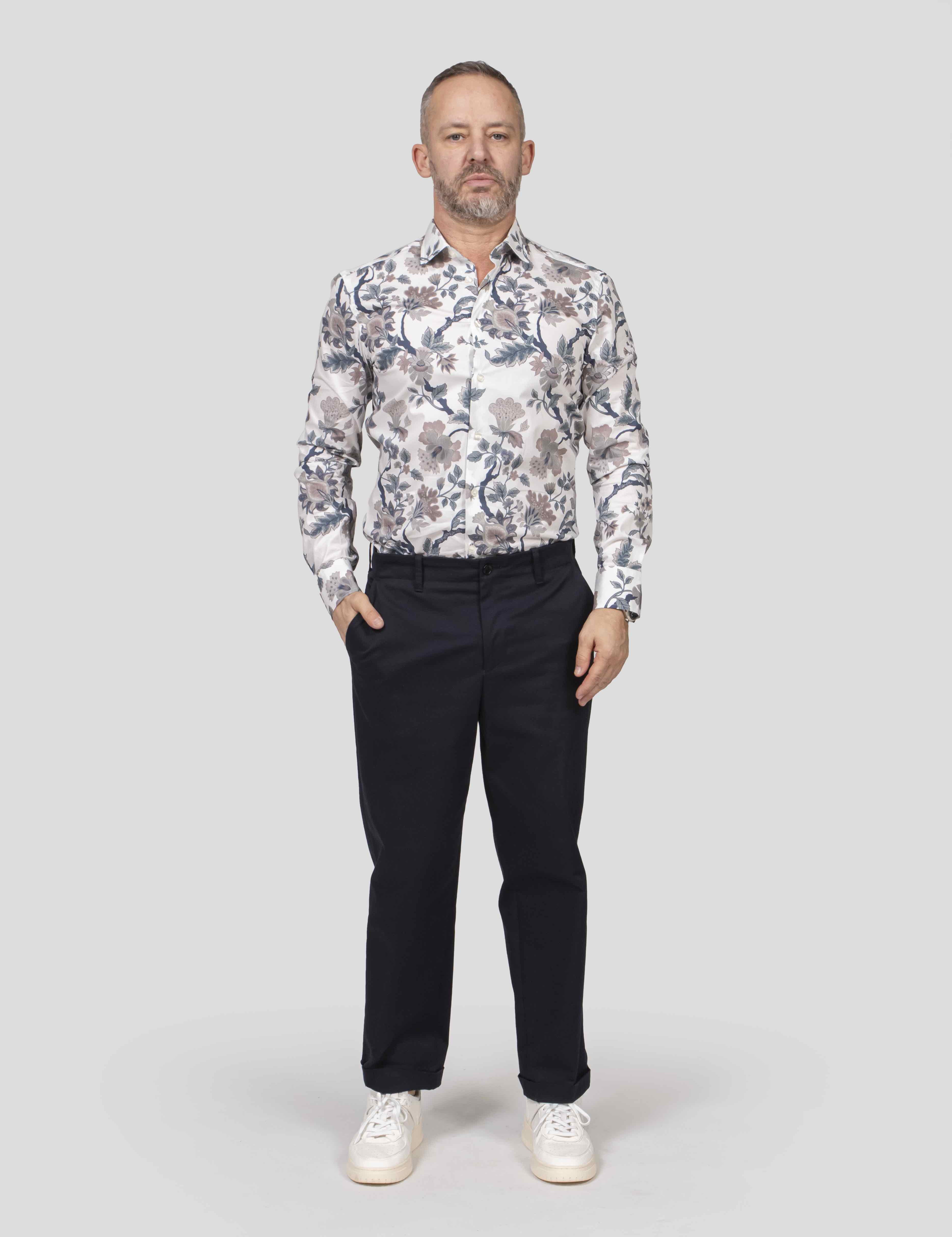 Etro Camicia X0800 STAMPA F.DO BIANCO