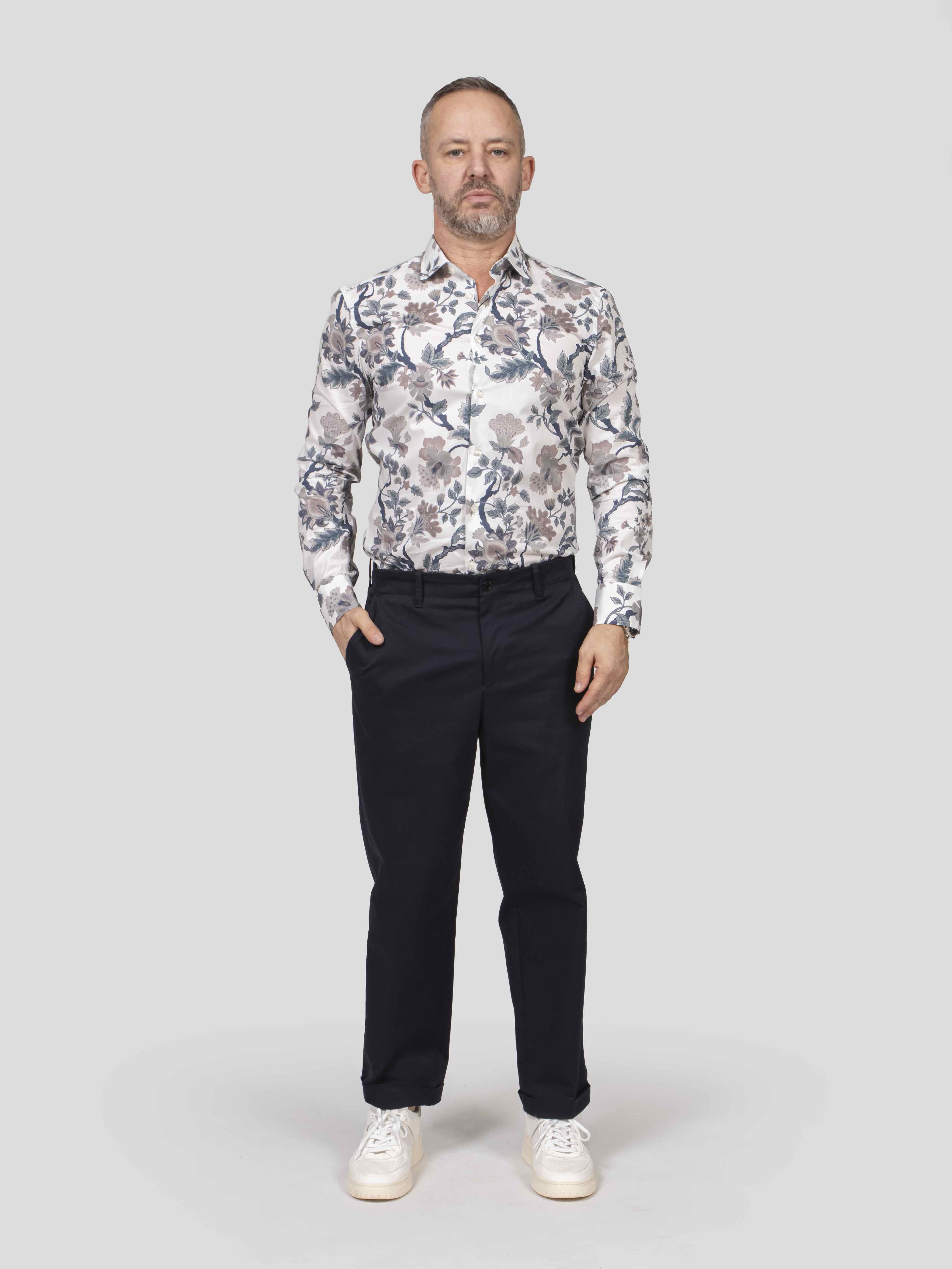 Etro Camicia X0800 STAMPA F.DO BIANCO