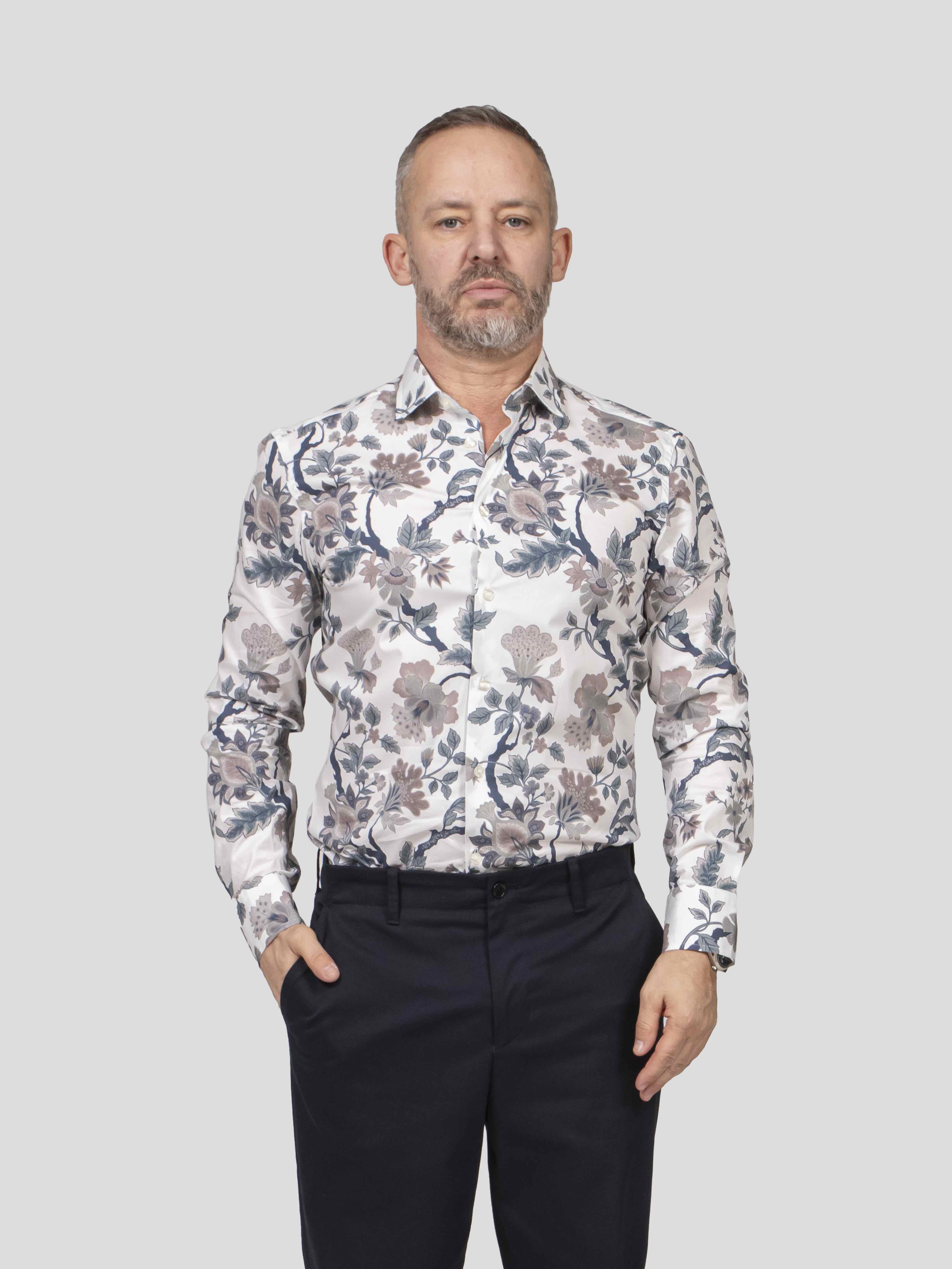 Etro Camicia X0800 STAMPA F.DO BIANCO