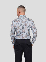 Etro Camicia X0880 STAMPA F.DO BLU
