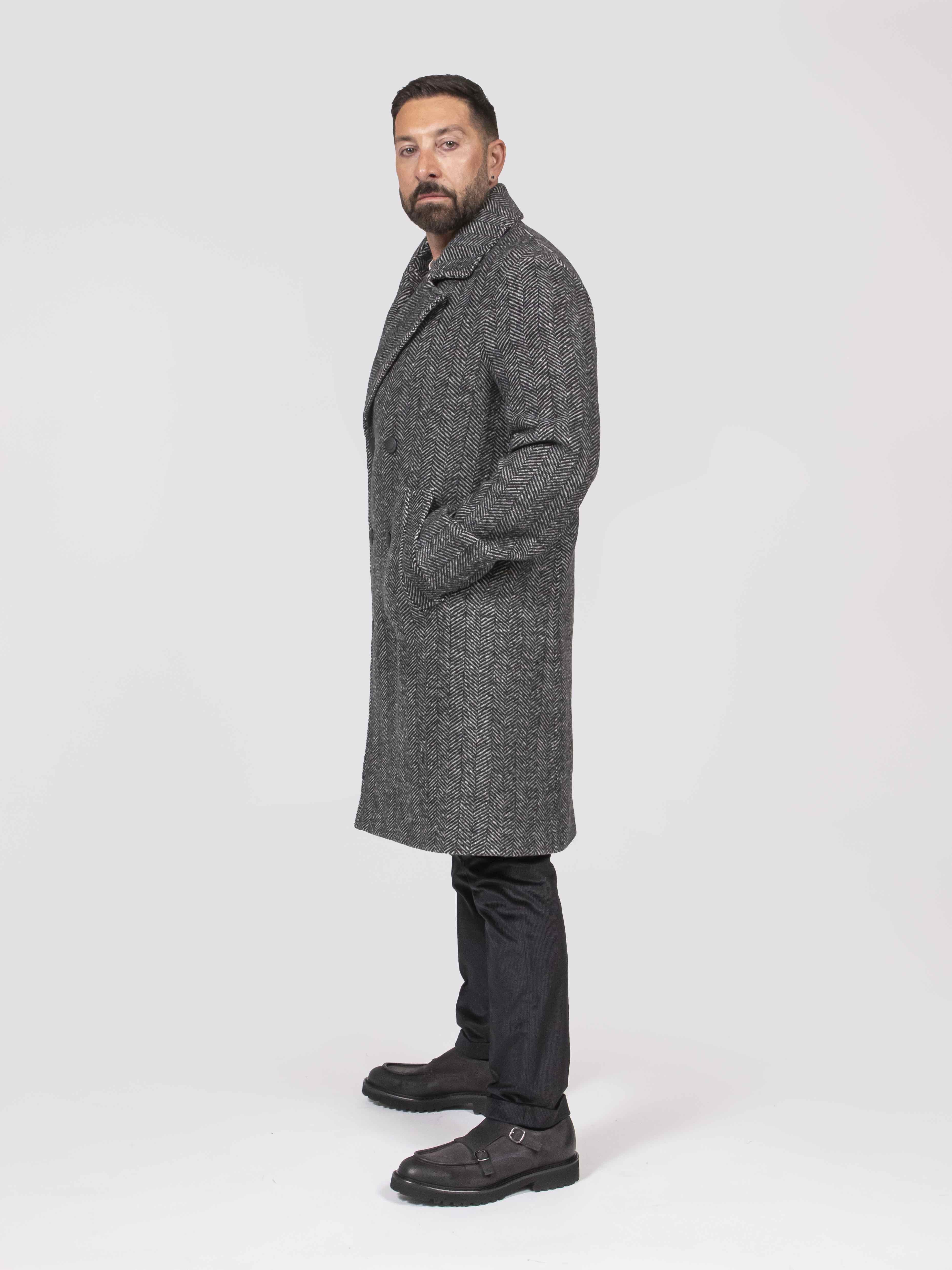 Messagerie Cappotto Morse 0008 BIANCO/NERO