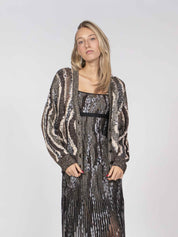Missoni Cardigan Buttoned S80E2  BROWN TONES STRIPES