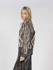 Missoni Cardigan Buttoned S80E2  BROWN TONES STRIPES