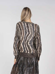 Missoni Cardigan Buttoned S80E2  BROWN TONES STRIPES