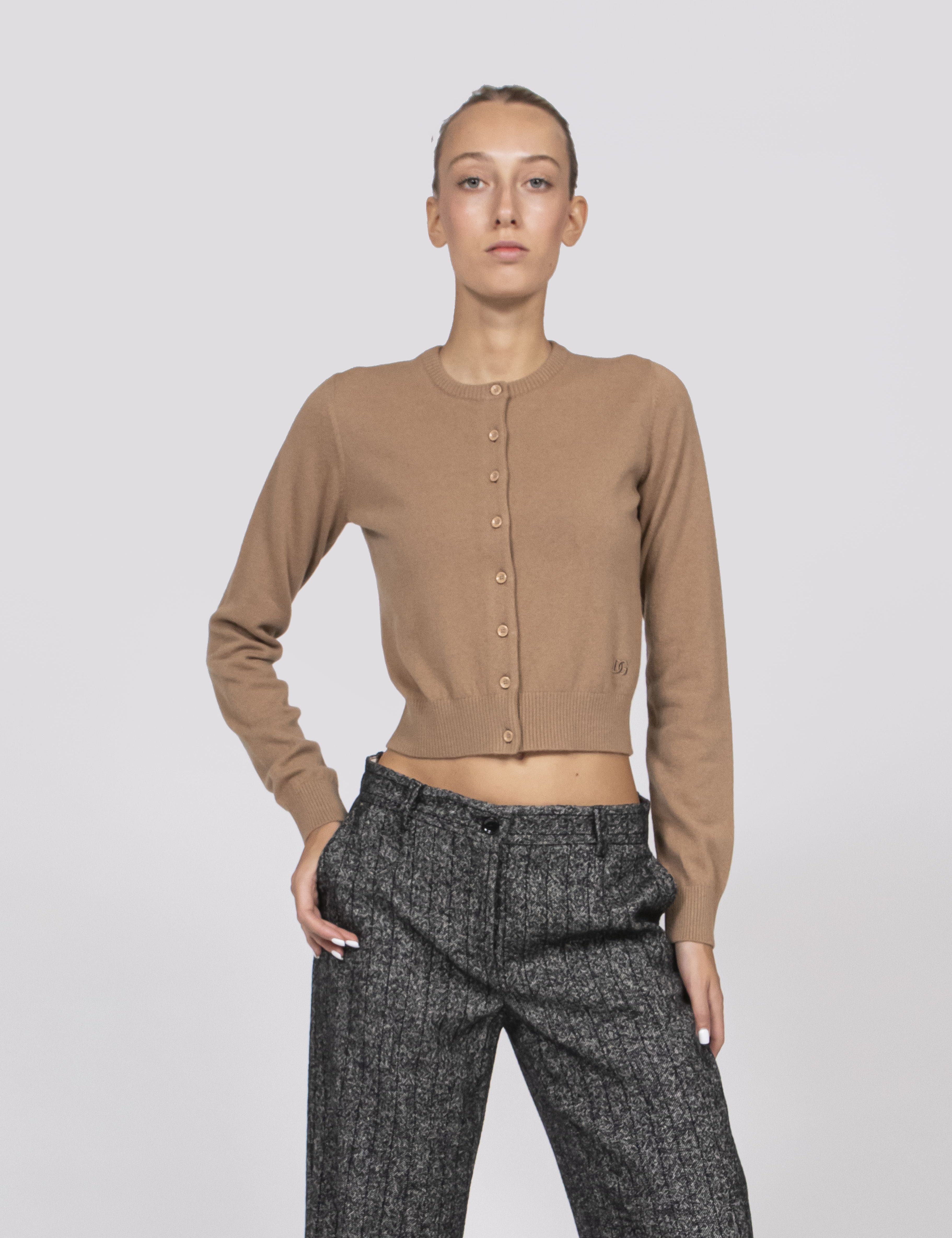 Dolce & Gabbana Cardigan con Colletto M2186 MARRONE CHIARO