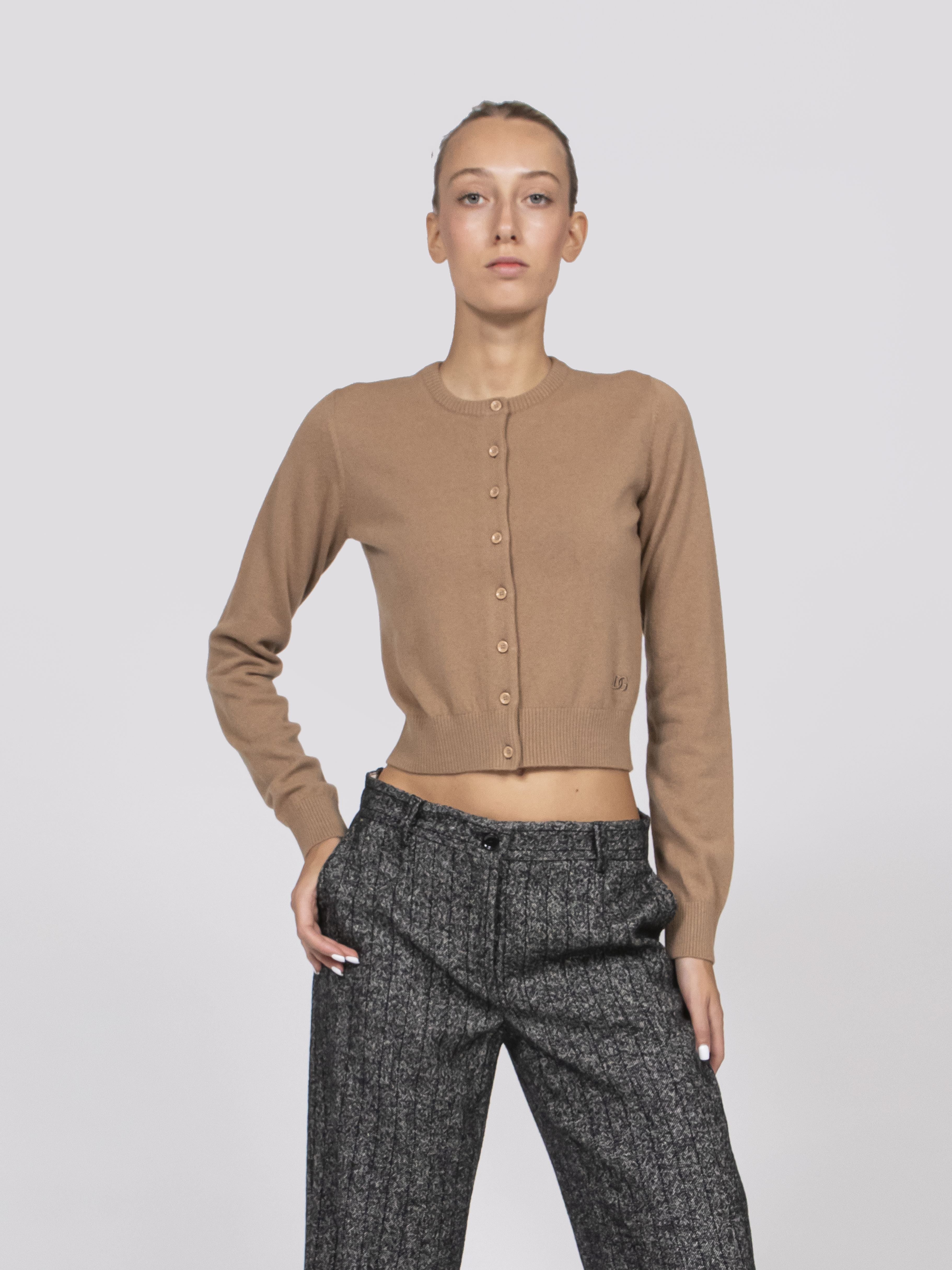 Dolce & Gabbana Cardigan con Colletto M2186 MARRONE CHIARO