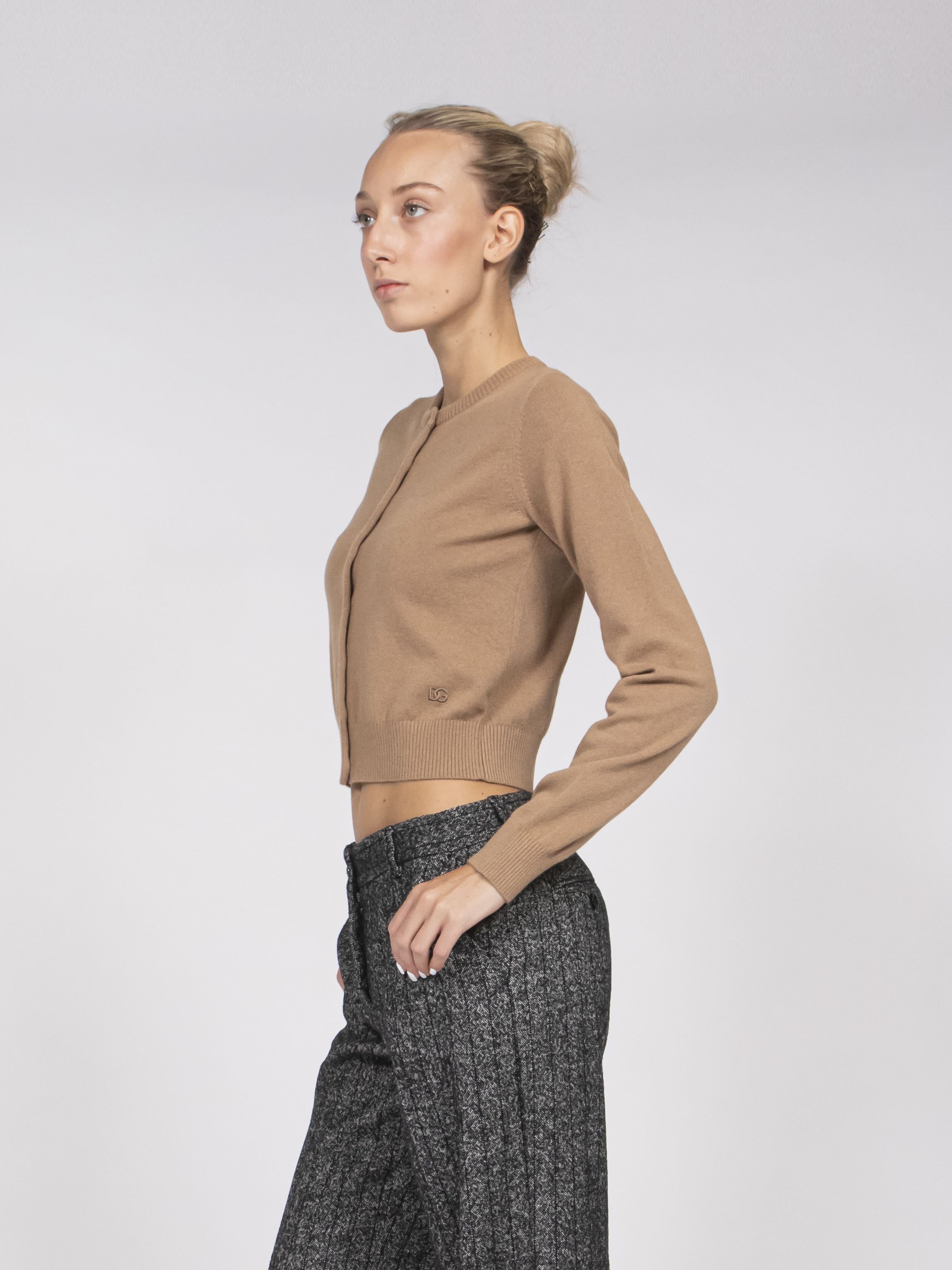 Dolce & Gabbana Cardigan con Colletto M2186 MARRONE CHIARO