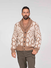 Peserico Cardigan In Maglia 48A BEIGE STERRATO