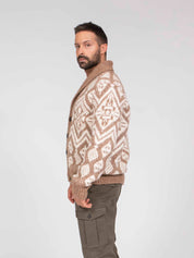 Peserico Cardigan In Maglia 48A BEIGE STERRATO