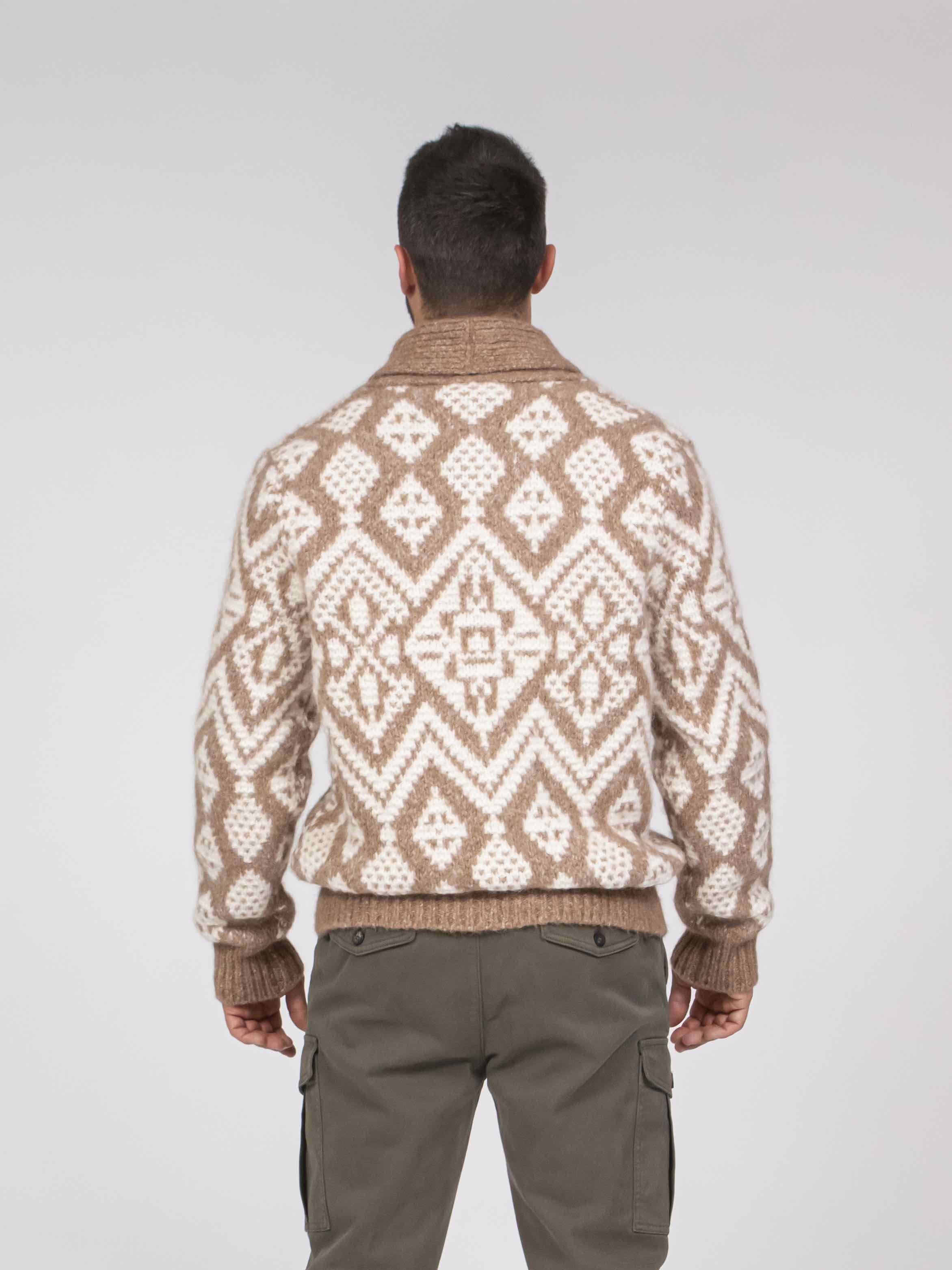 Peserico Cardigan In Maglia 48A BEIGE STERRATO