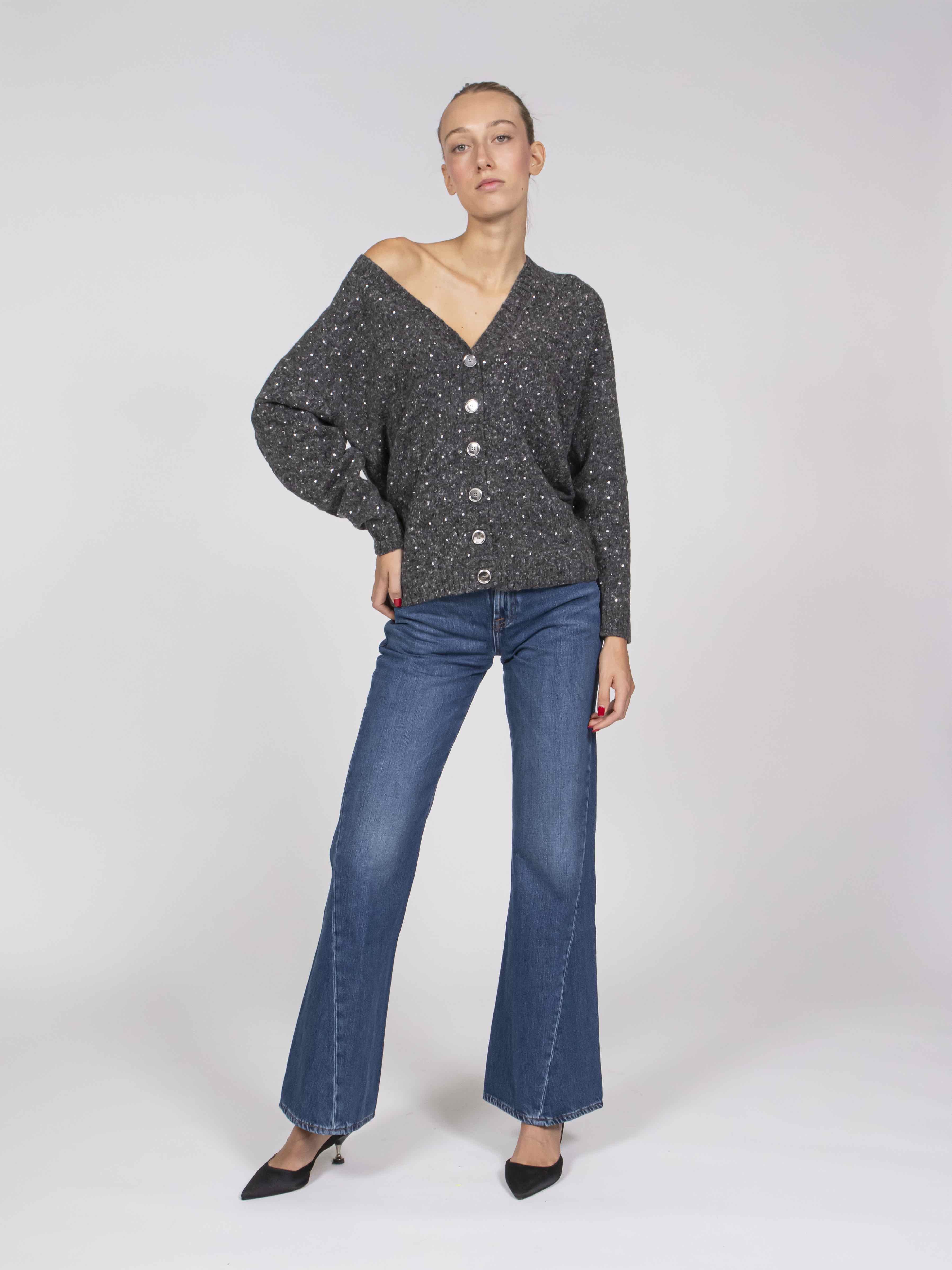 Pinko Cardigan IZ9 GRIGIO/NERO