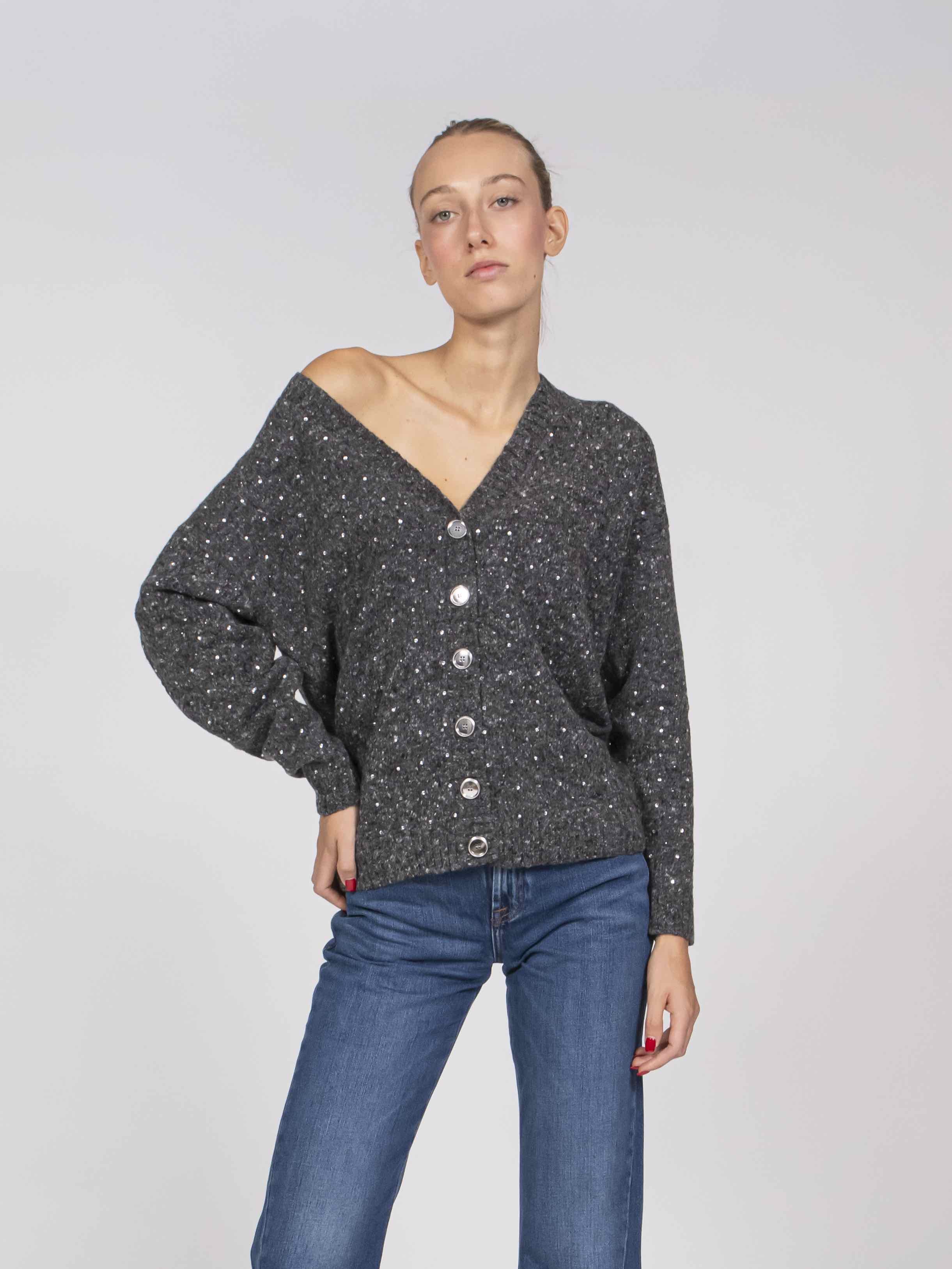 Pinko Cardigan IZ9 GRIGIO/NERO