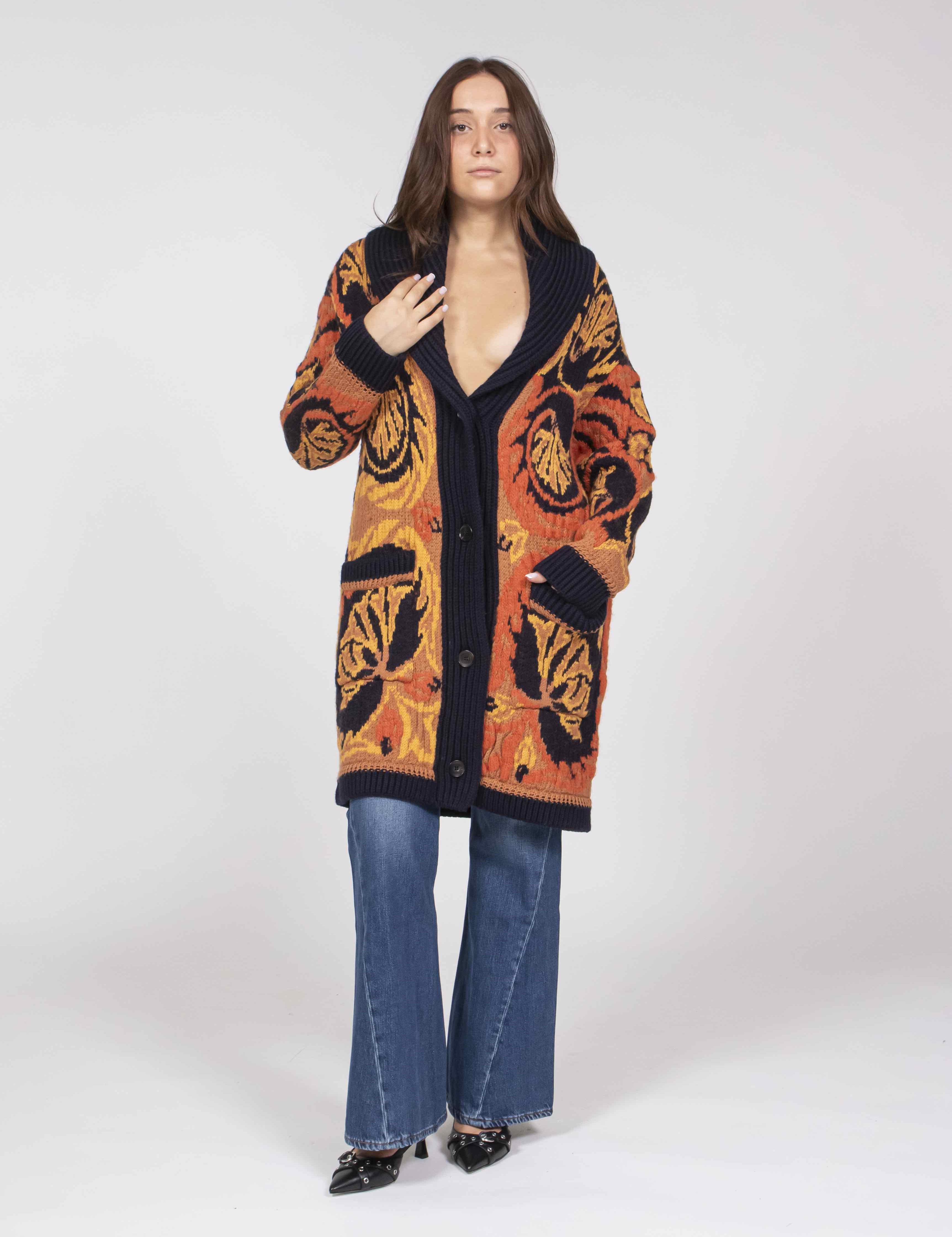 Etro Cardigan S9884 FANTASIA ARANCIO