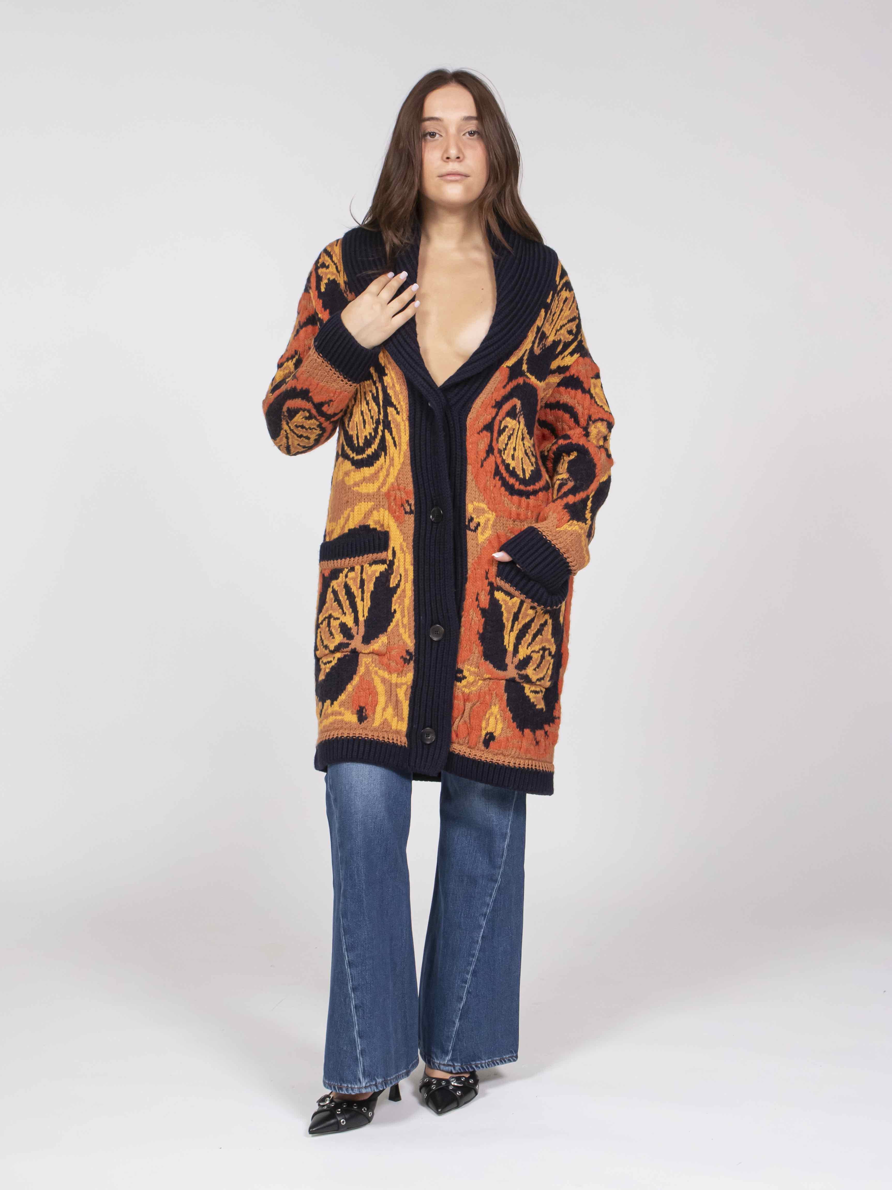 Etro Cardigan S9884 FANTASIA ARANCIO